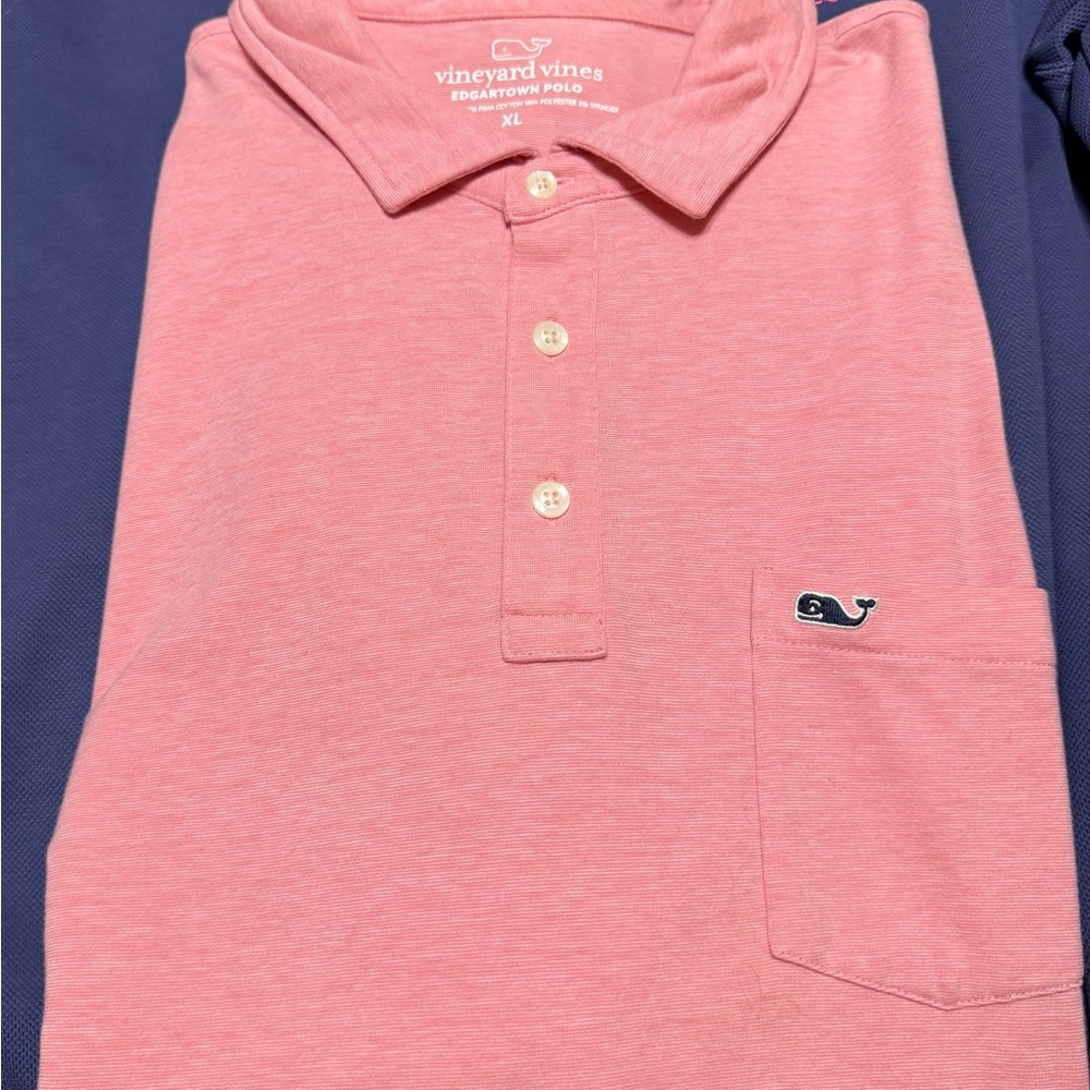 Vineyard Vines Men's Coral Edgartown Pocket Polo EUC XL